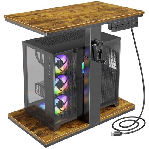 Computer tower stand with - computer,